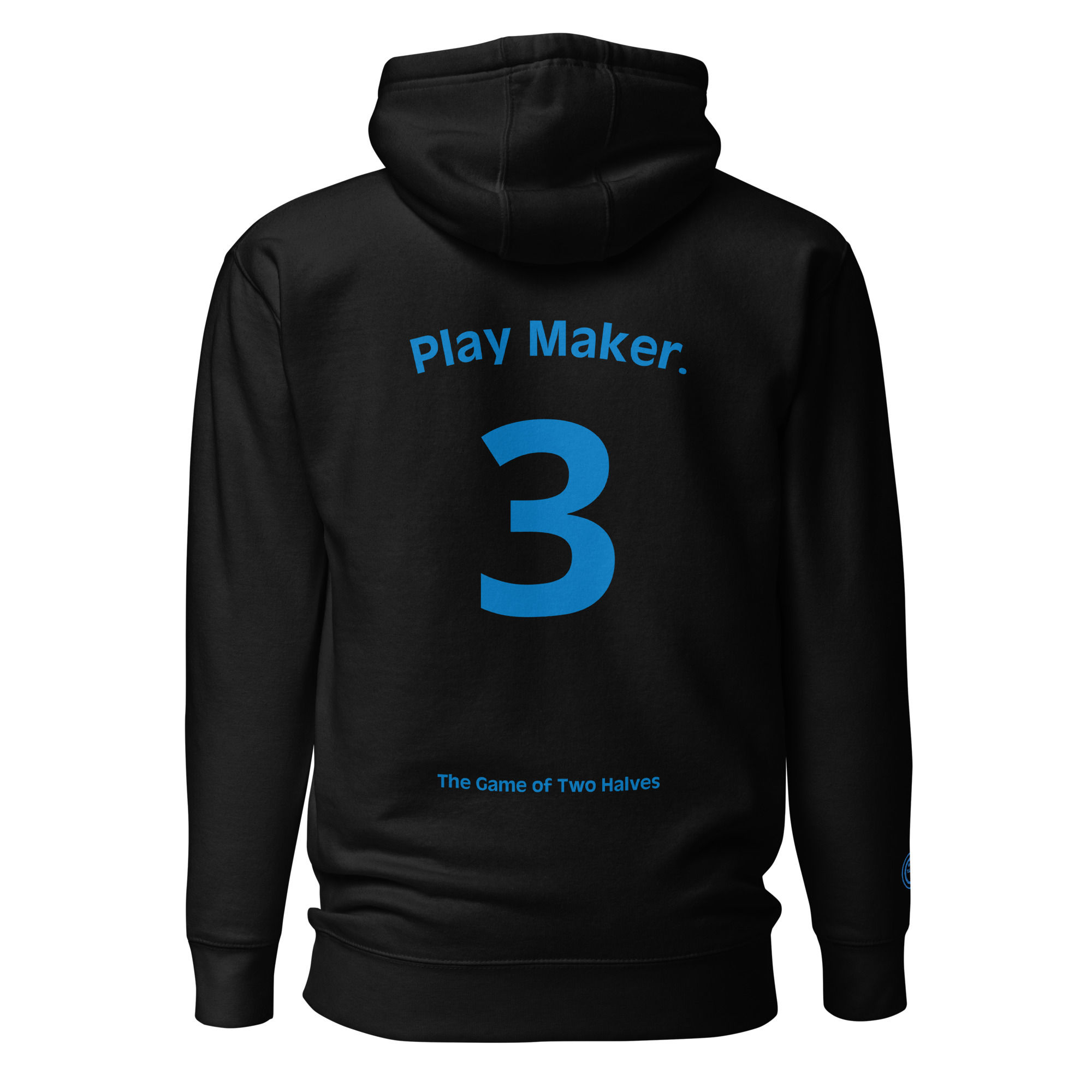 Unisex Hoodie - Play Maker (#3) - blue embroidery