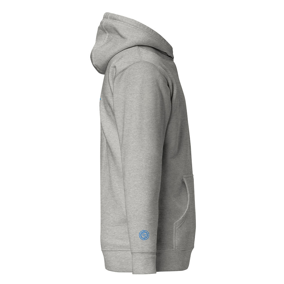 Thumbnail: Unisex Hoodie - Born to game (#3) - blue embroidery
