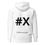 Thumbnail: Unisex Hoodie - Put your own number on it (#X) - white, pale blue