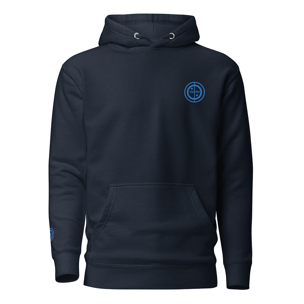 Thumbnail: Unisex Hoodie - I only speak the language of football (#3) - blue embroidery