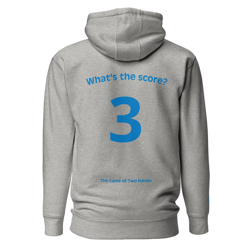 Thumbnail: Unisex Hoodie - What's the score? (#3) - blue embroidery