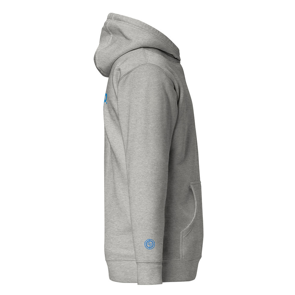 Thumbnail: Unisex Hoodie - Determined (#3) - blue embroidery