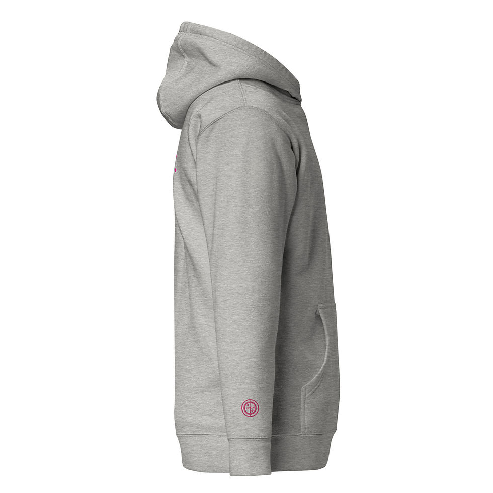 Thumbnail: Unisex Hoodie - Born ready (#3) - pink embroidery