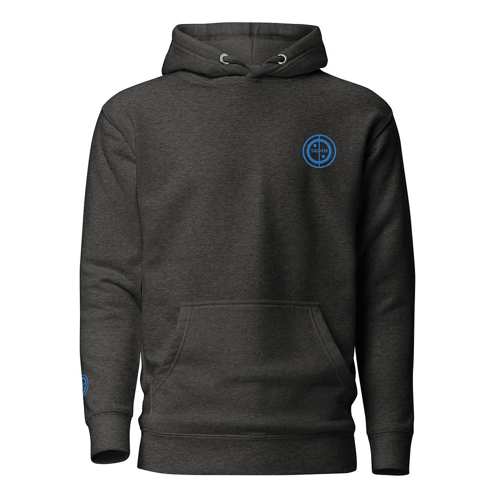 Thumbnail: Unisex Hoodie - Love board games (#3) - blue embroidery