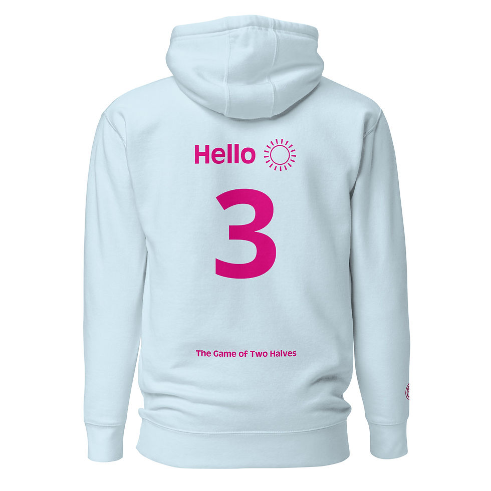 Thumbnail: Unisex Hoodie - Hello sunshine (#3) - pink embroidery