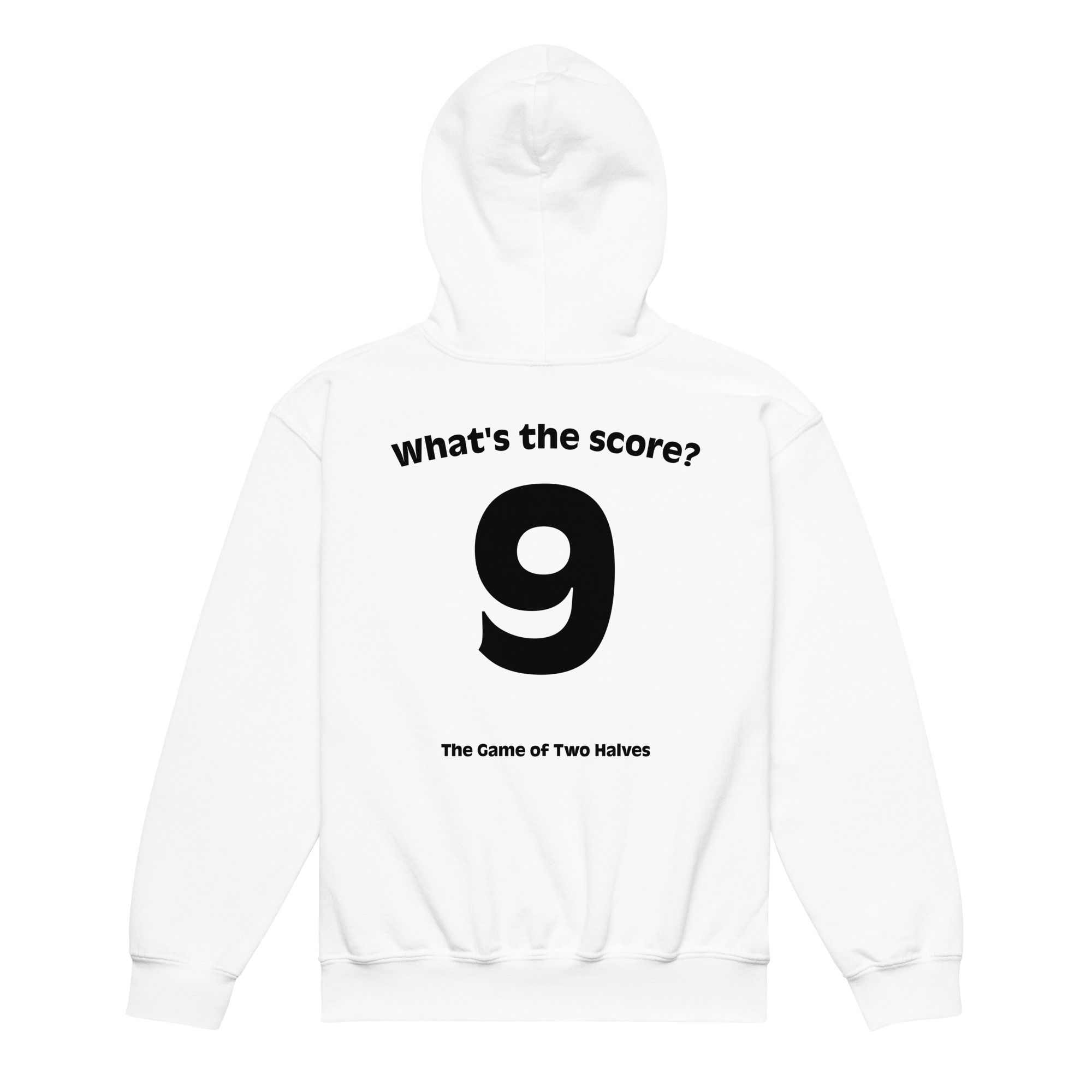 Kids hoodie - What's the score? (#9) - white