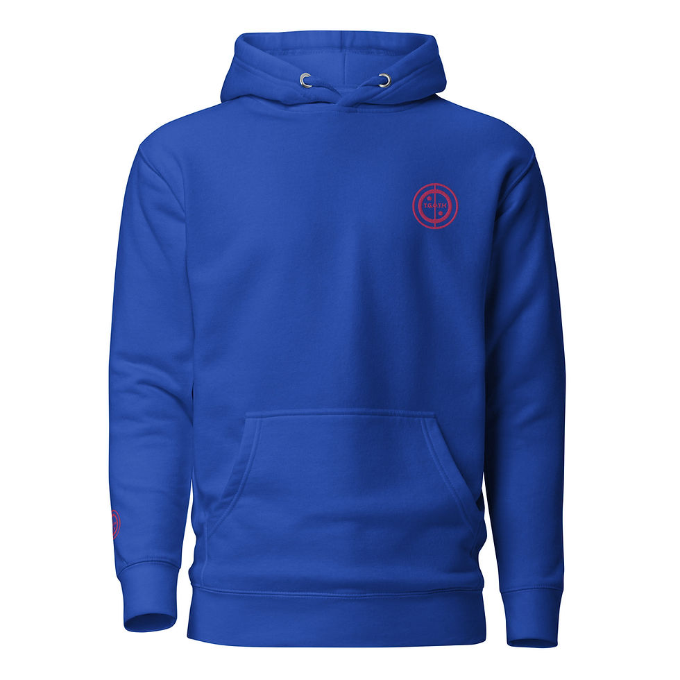 Thumbnail: Unisex Hoodie - Legend of football (#3) - pink embroidery