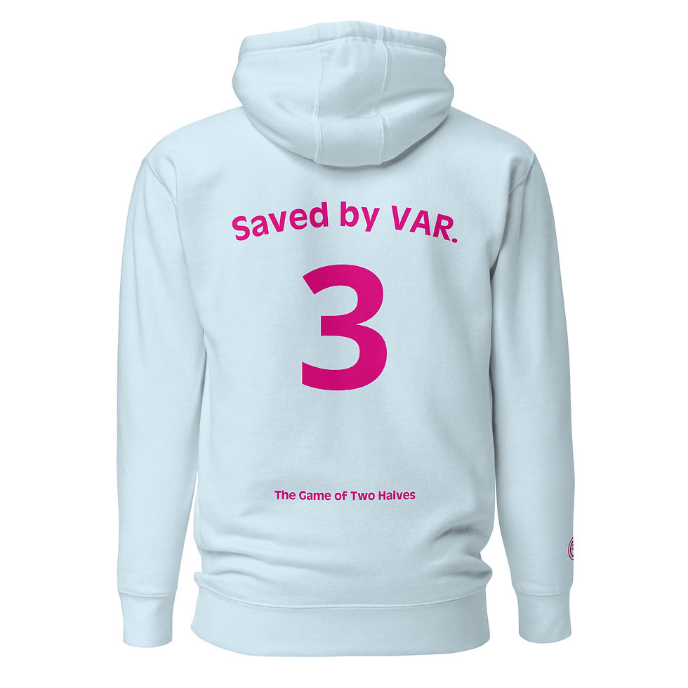 Thumbnail: Unisex Hoodie - Saved by VAR (#3) - pink embroidery