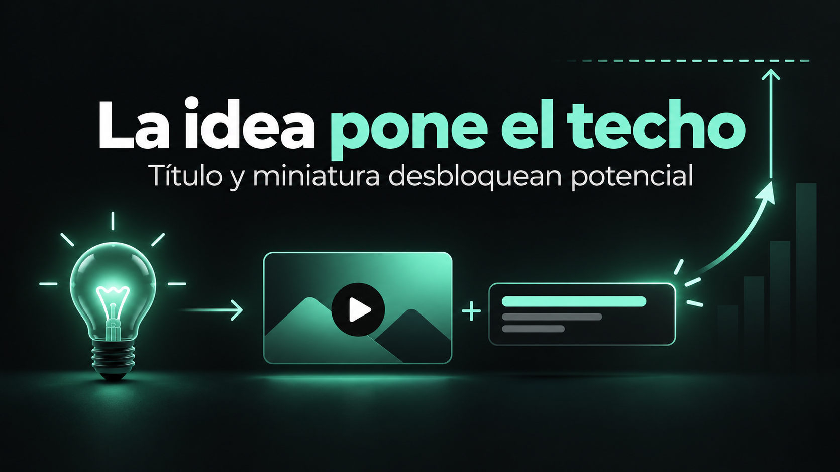 La idea pone el techo y el título y la miniatura desbloquean potencial en YouTube
