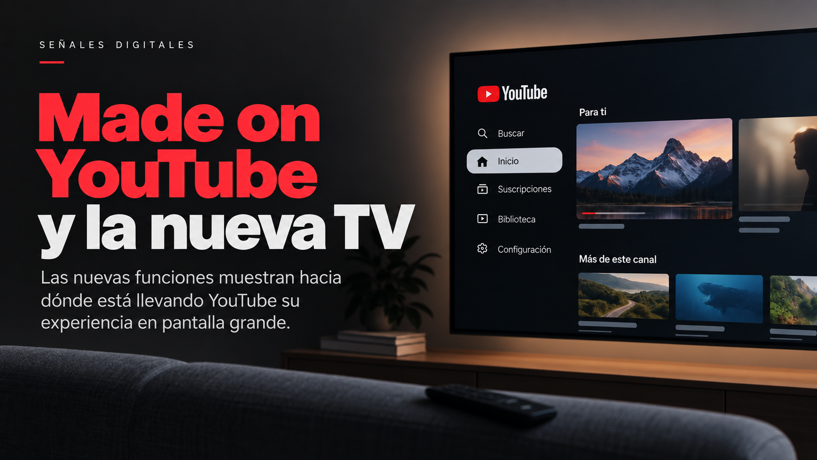 Made on YouTube y la nueva TV: nuevas funciones de YouTube para pantalla grande