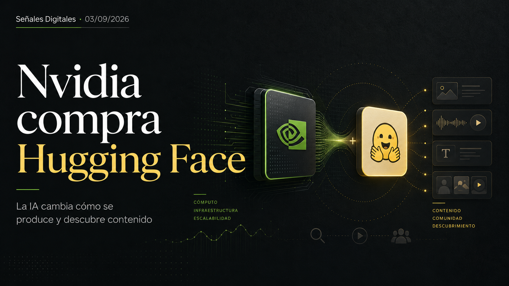 Señales Digitales del 3 de septiembre de 2026 sobre Nvidia, Hugging Face, inteligencia artificial, contenido y descubrimiento