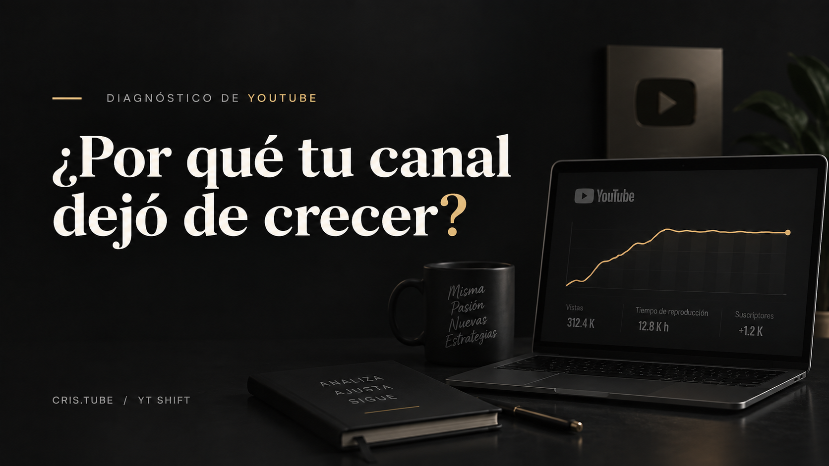 Portada editorial sobre diagnóstico de un canal de YouTube que dejó de crecer