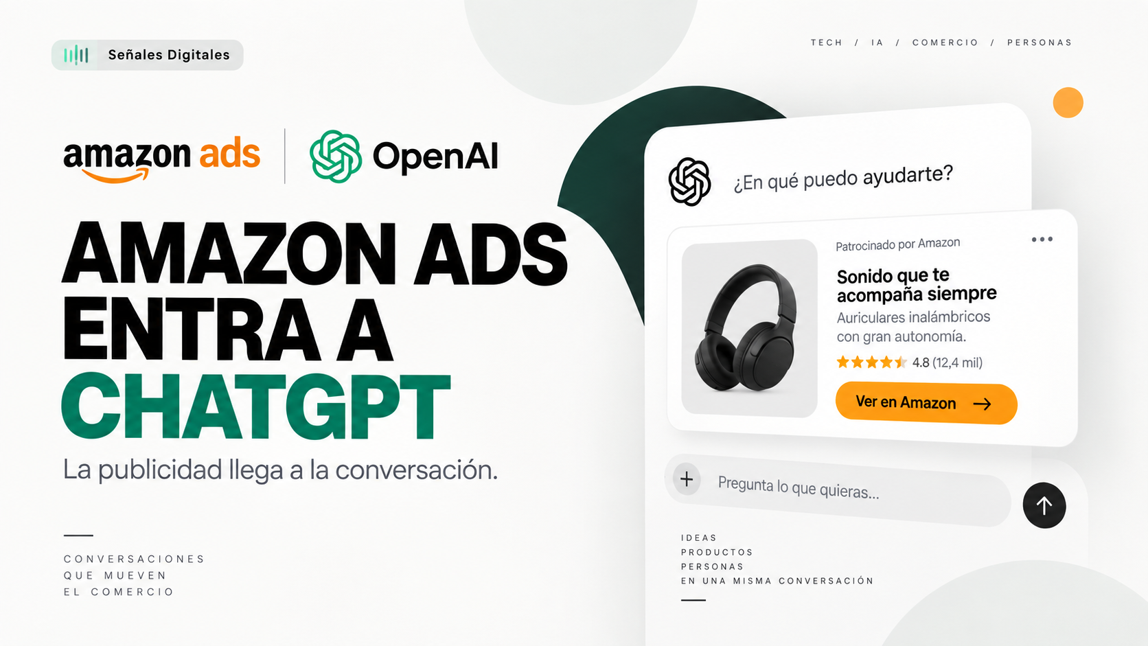 Amazon Ads y OpenAI: publicidad dentro de ChatGPT