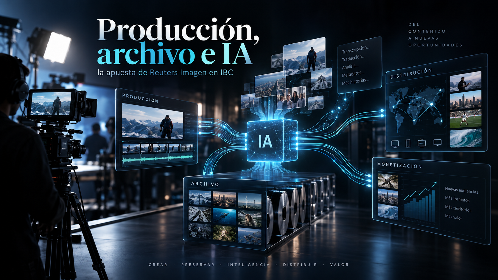 Reuters Imagen lleva a IBC una plataforma que conecta producción, archivo, IA y monetización