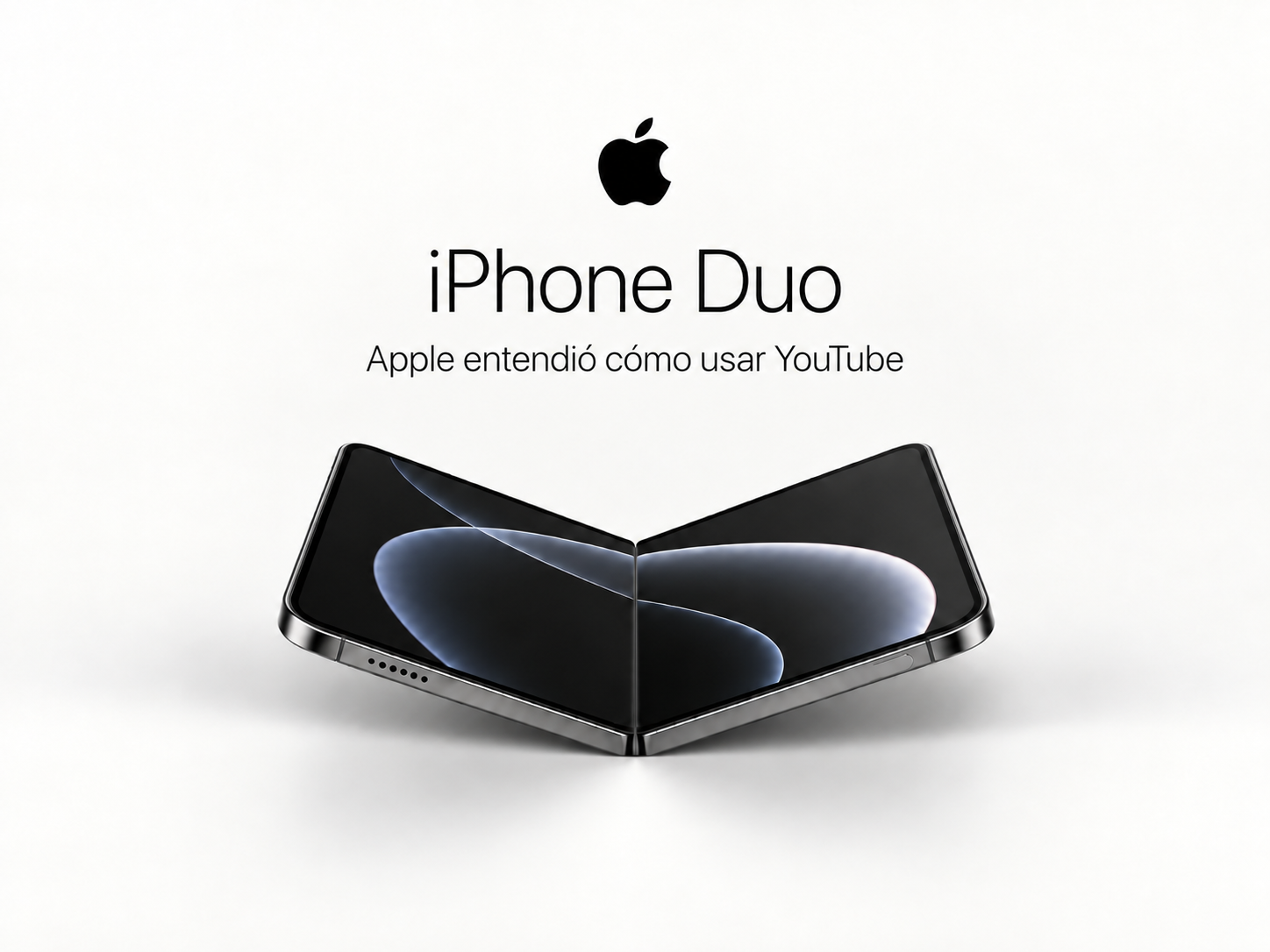 iPhone Duo plegable en una imagen sobre la estrategia de Apple para distribuir su lanzamiento en YouTube