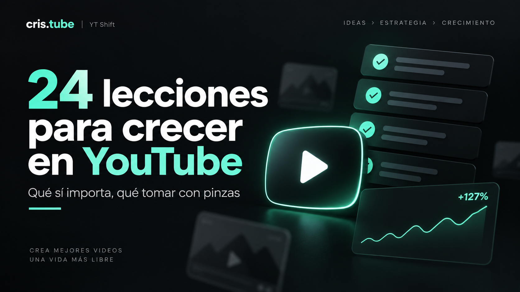 24 lecciones para crecer en YouTube: qué sí importa y qué tomar con pinzas