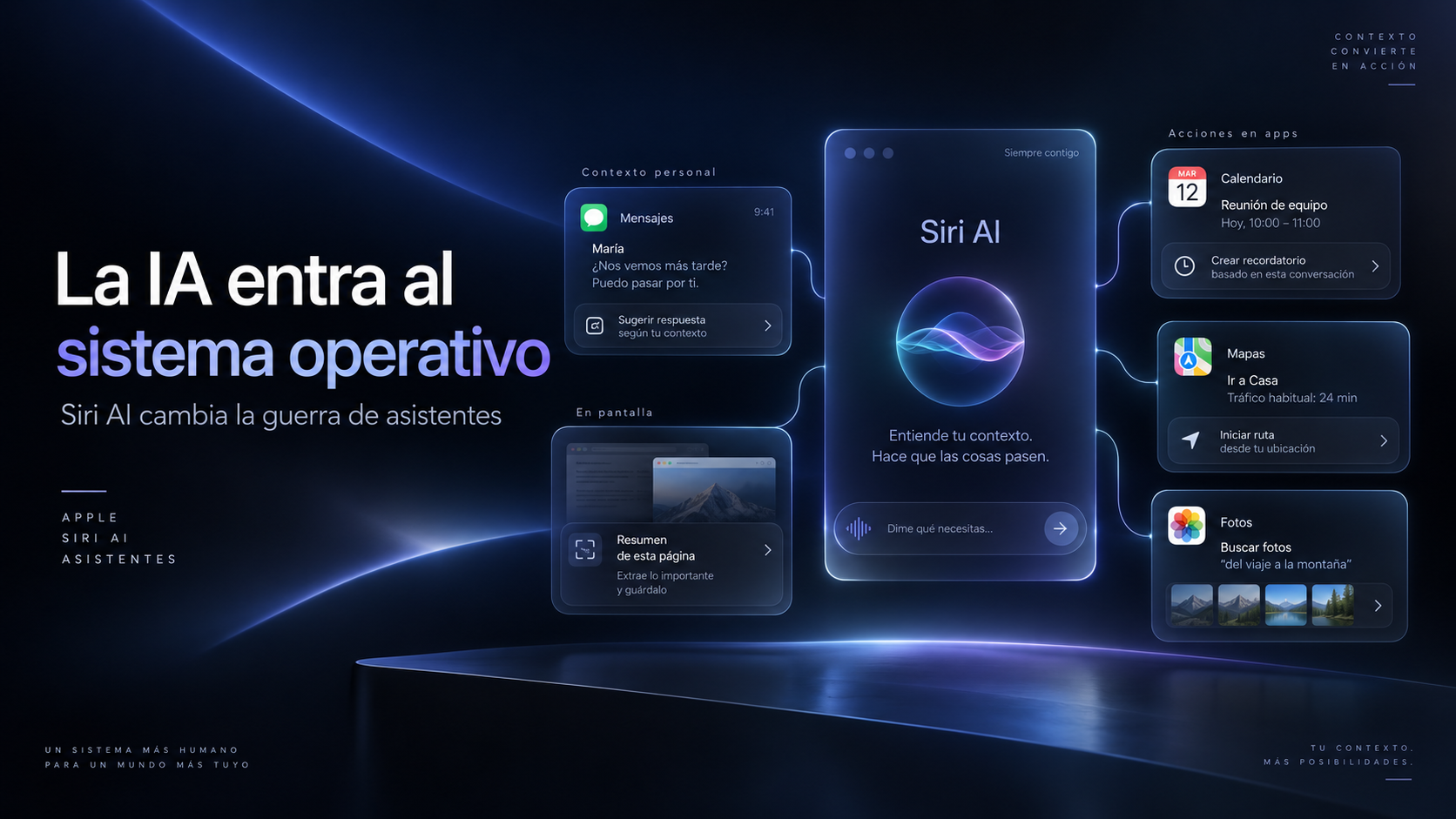 Siri AI y la inteligencia artificial integrada al sistema operativo