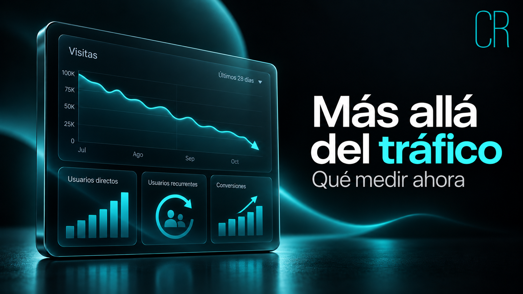 Portada con panel de analítica para medir audiencia más allá del tráfico de Google.