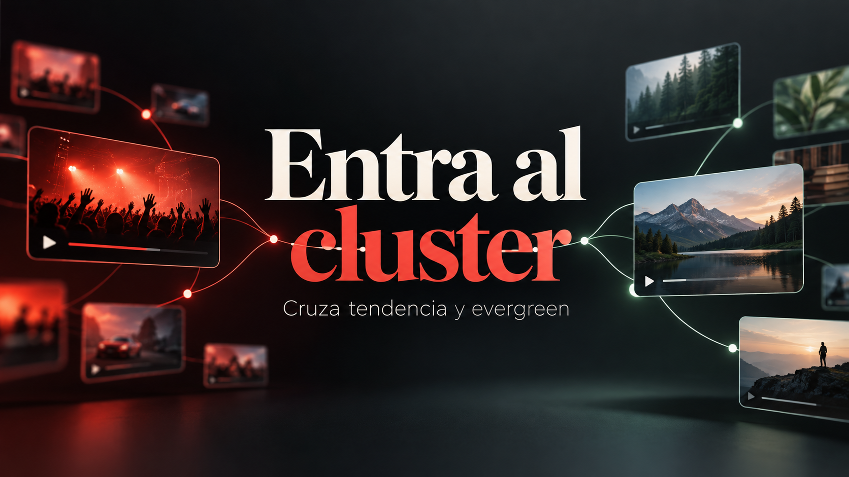 Entra al cluster: cruza tendencia y evergreen en YouTube