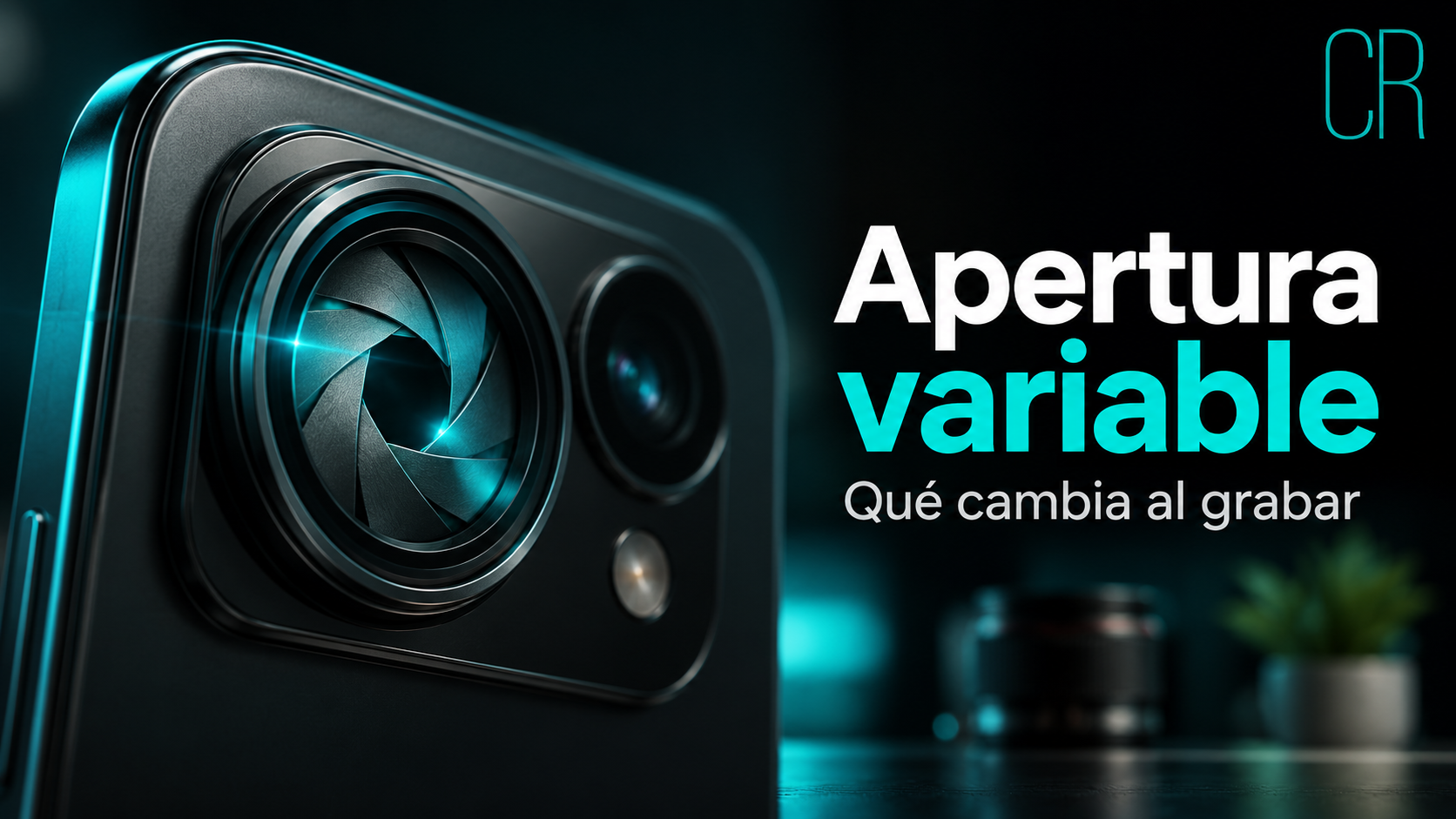 Portada de cámara de smartphone con apertura variable para grabación de video.