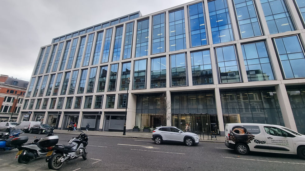 Commercial EPC Certification | 9,774 m² Office Building | EPC B Rating | Retail Units
British EPC was appointed to undertake the Commercial EPC assessments for 95 Wigmore Street, London, covering the main office accommodation together with the associated retail units.
The Project
The principal office building extends to approximately 9,774 m², requiring a detailed assessment of a substantial multi-storey commercial property and its building services.
In addition to the main office assessment, British EPC carried out Commercial EPCs for the associated retail units, providing a coordinated certification service across the property.
Our Assessment
British EPC undertook detailed site surveys and energy performance assessments, reviewing the building fabric, glazing, lighting, heating, cooling, ventilation and associated mechanical and electrical services.
The size and complexity of the office accommodation required careful assessment of the different occupied areas and building-service systems to accurately establish the overall energy performance of the property.
The Outcome
The 9,774 m² office building achieved an EPC B rating, demonstrating a strong level of energy performance for a substantial Central London commercial asset.
The project demonstrates British EPC's experience in delivering Commercial EPC certification for large office buildings and mixed office-and-retail properties, from individual retail units through to complex multi-zone commercial assessments