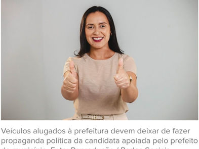 Justiça Eleitoral acata pedido de liminar contra candidata a prefeita de Água Branca