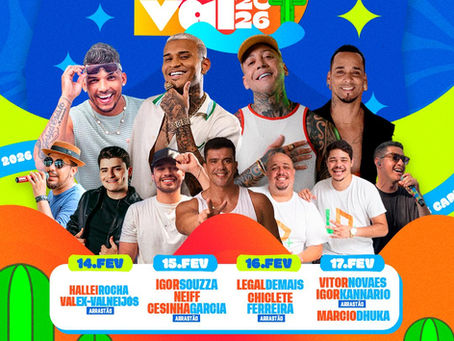 Delmiro Gouveia divulga programação oficial do Carnaval 2026, Capital dos cânions terá quatro dias de festa