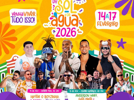 Prefeito Tiago Freitas anuncia atrações para o Carnaval do Sol e da Água 2026 em Piranhas