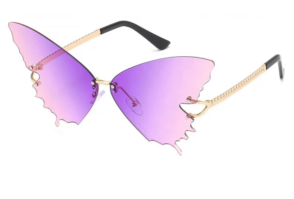 Rimless Butterfly Eyeglasses(purple)