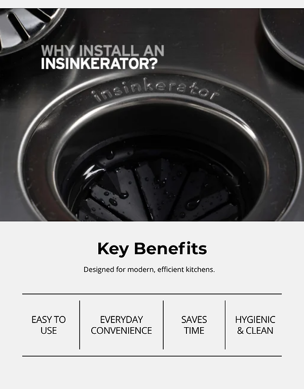 Why Install an Insinkerator? Benefits to installing a food waste disposal