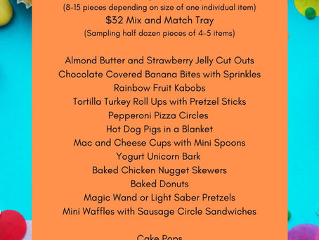 Kids Party Menu!