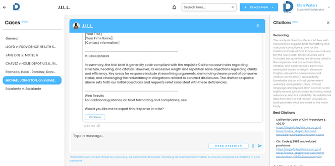 Discover Docket