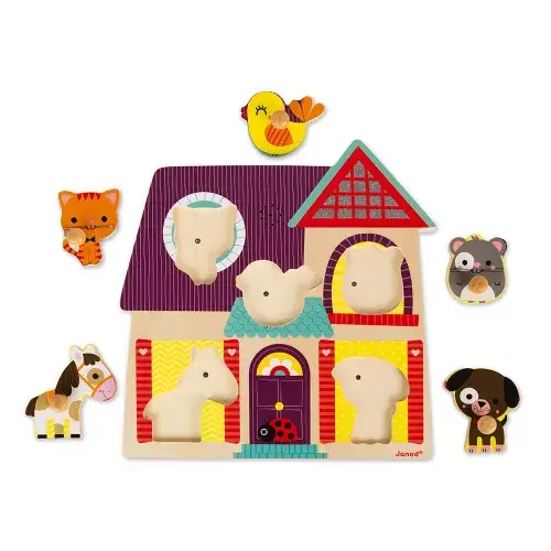 Miniature : Puzzle musical Mes petits compagnons 5 pièces Janod