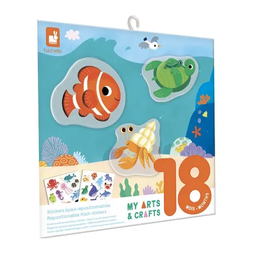 Coffret Créatif Stickers Epais Repositionnables La Mer 18 mois Janod