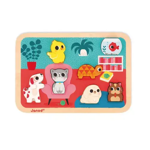 Chunky Puzzle Animaux Familiers 7 pièces Janod