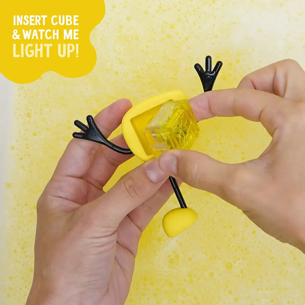 Miniature : Cube lumineux jaune pour le bain Glo pals