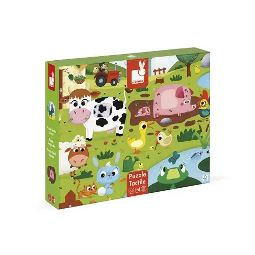 Puzzle tactile animaux de la ferme Janod