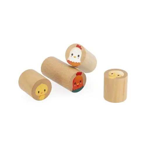 Miniature : Baril de construction Ferme 56 pièces (bois)  Janod