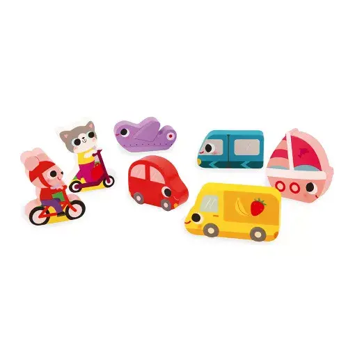 Miniature : Chunky Puzzle Véhicules 7 pièces Janod