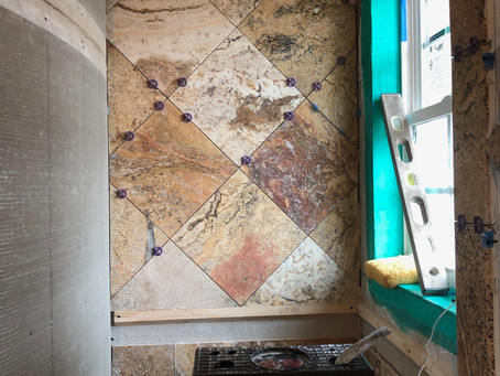 Marble Installation with B&W Designer Tile