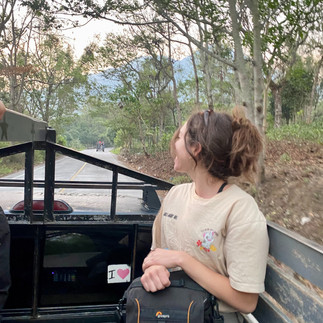 girl driving to Mirador Rey Tepepul Reserve