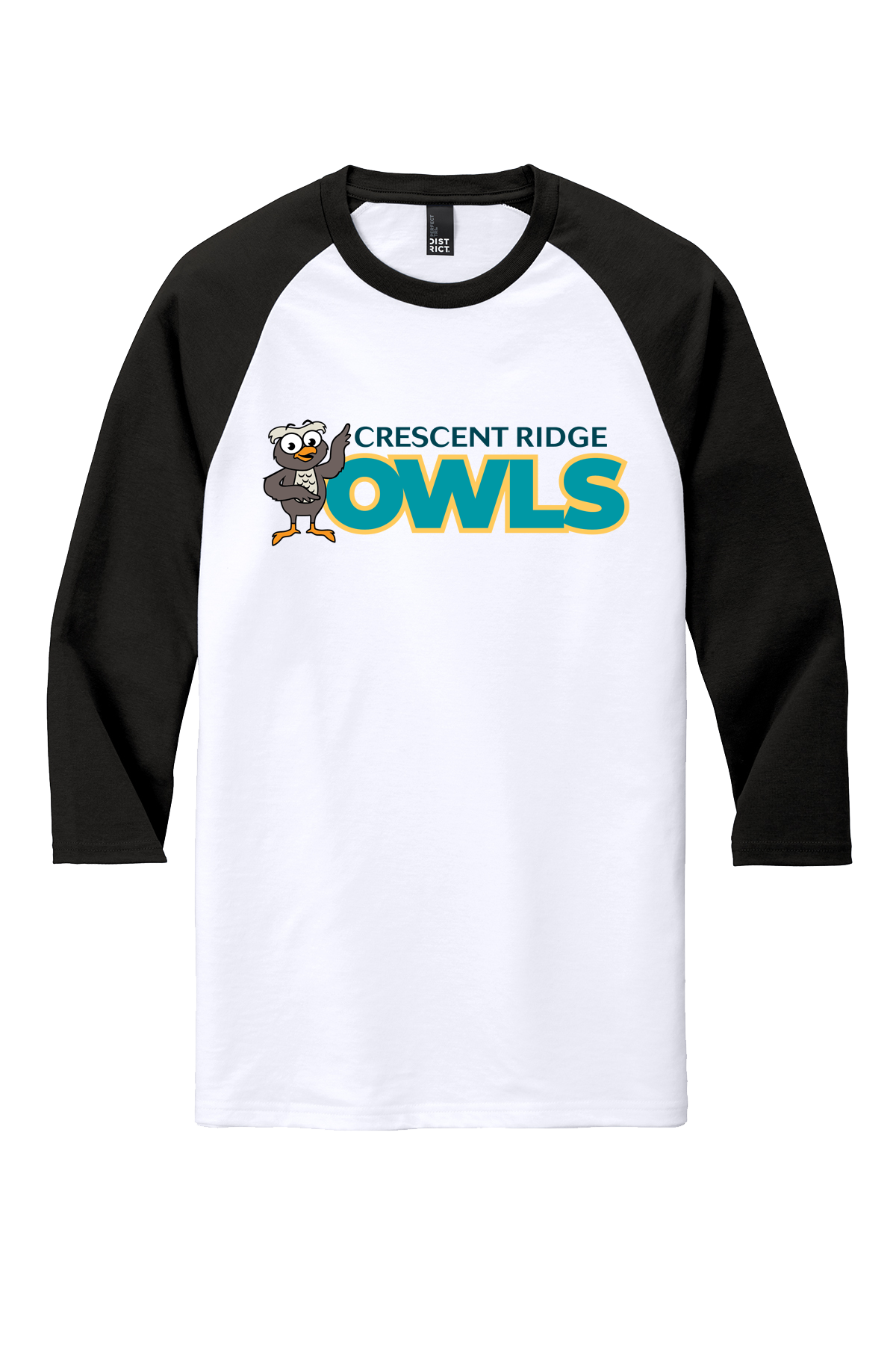 Crescent Ridge Academy owl logo unisex raglan