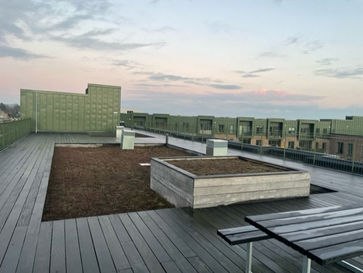 Urtehaver på tagterrasserne