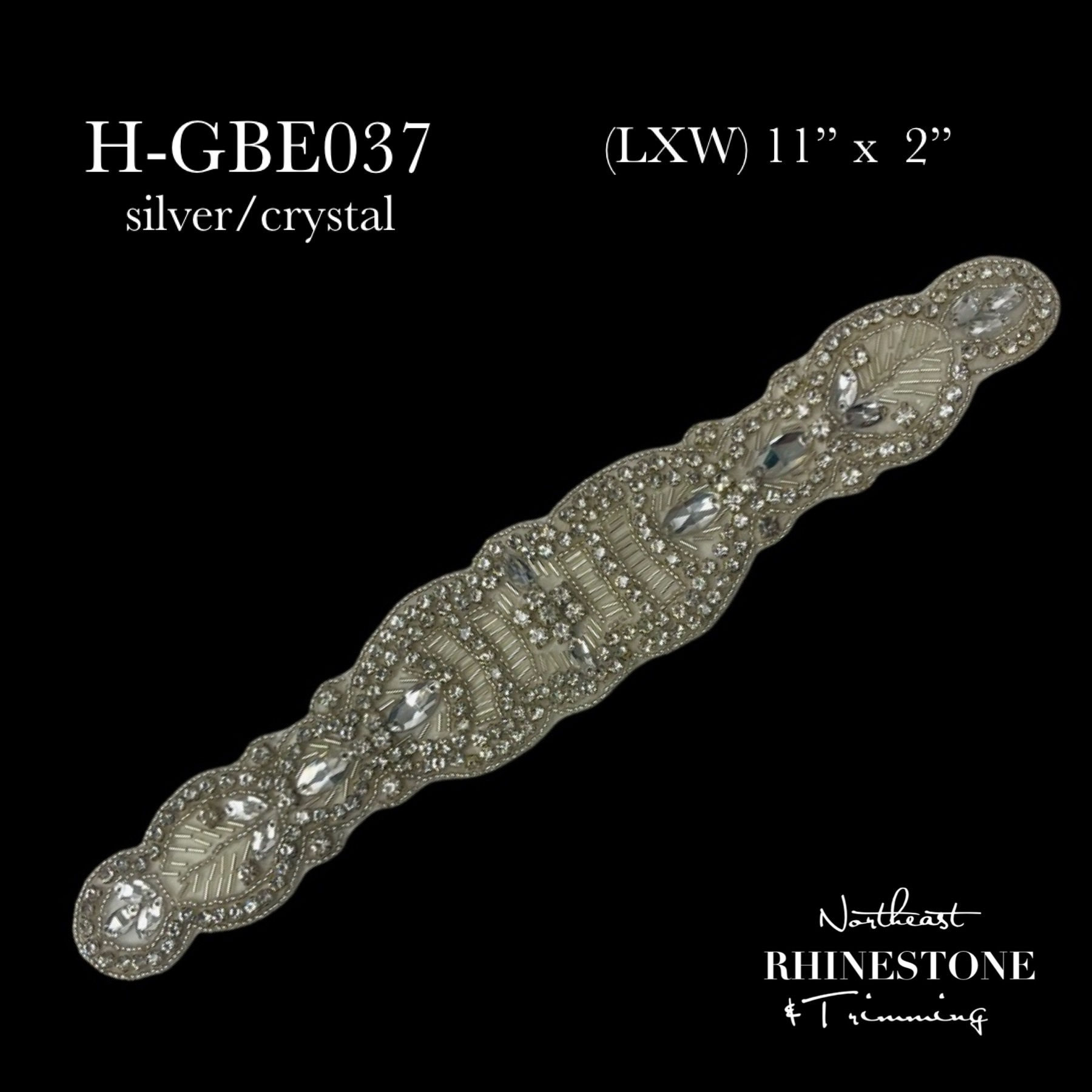 H-GBE037 Silver/Crystal - Wholesale (Dozen)