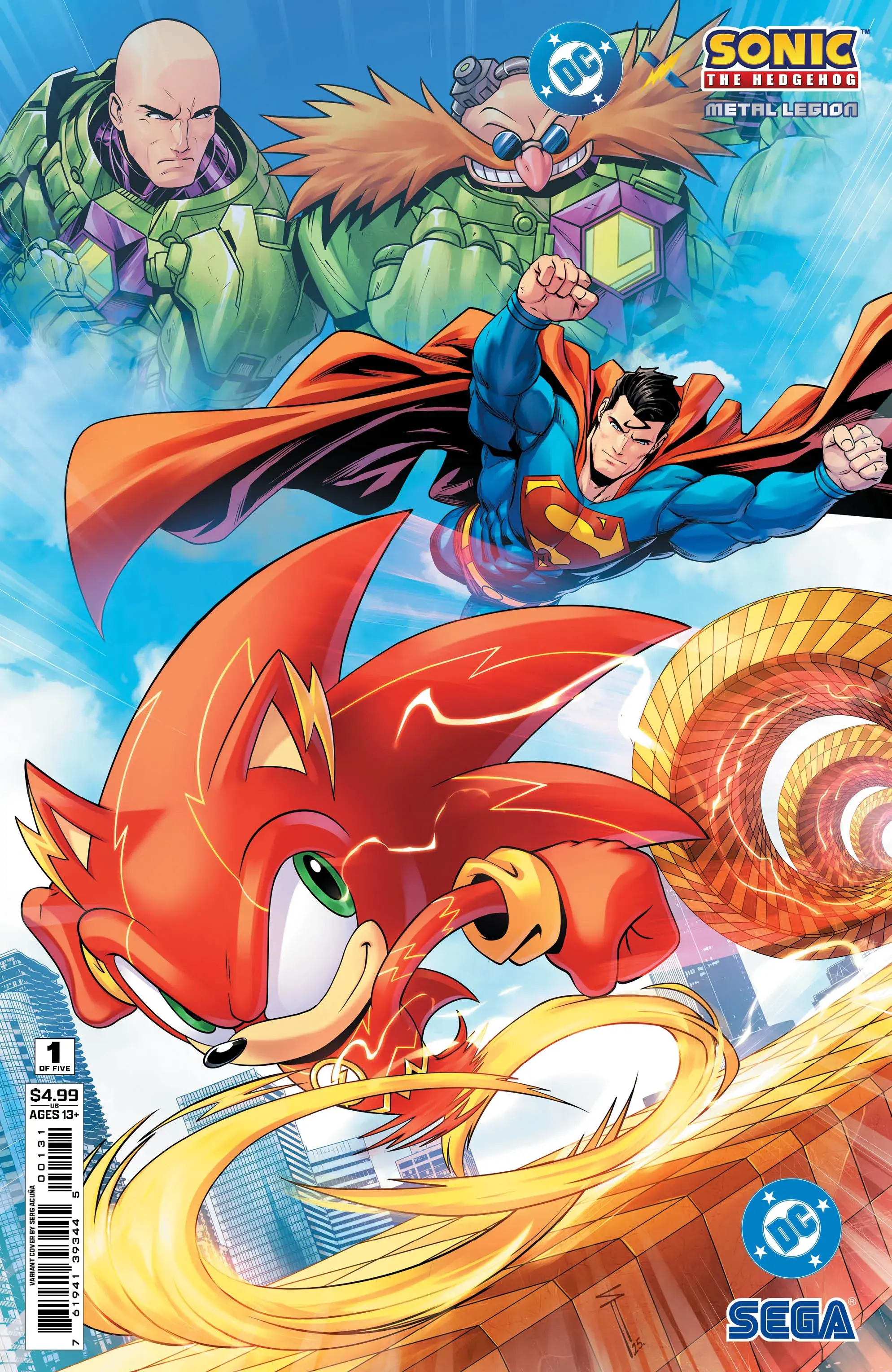DC x SONIC THE  HEDGEHOG: METAL LEGION #1 ACUNA CARDSTOCK VARIANT