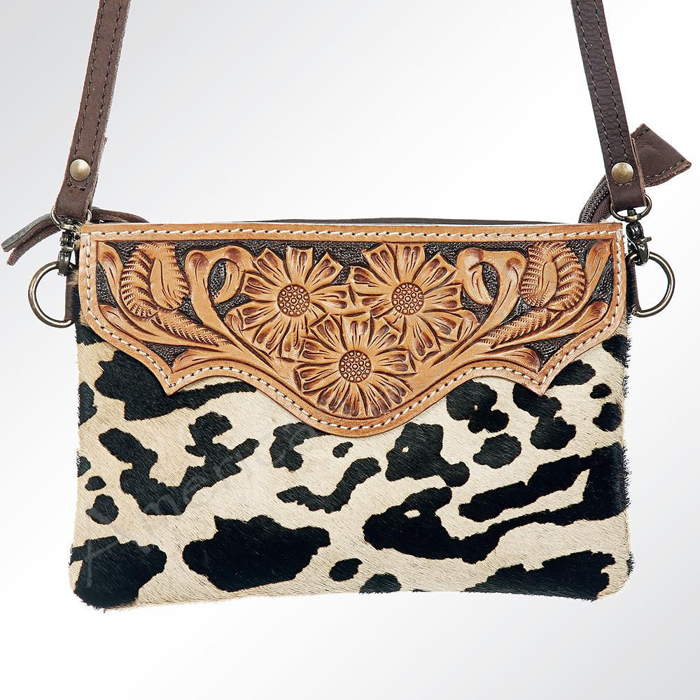 AD Cowprint Leather Crossbody