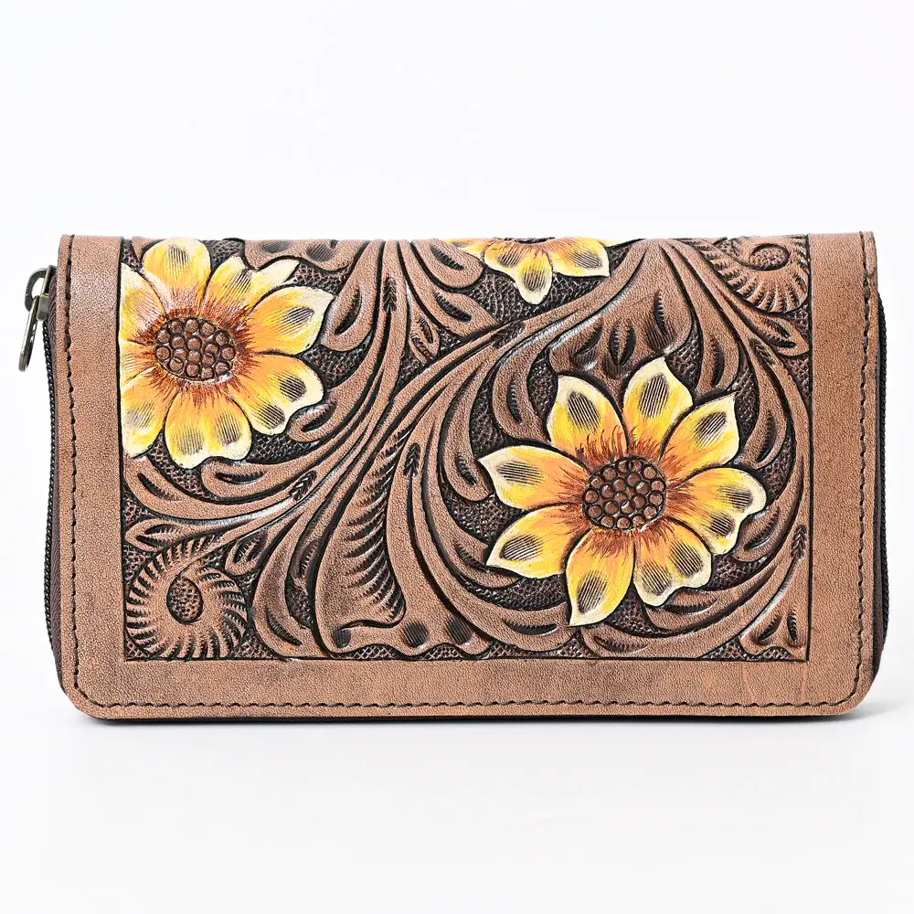 Leather Sunflower Wallet