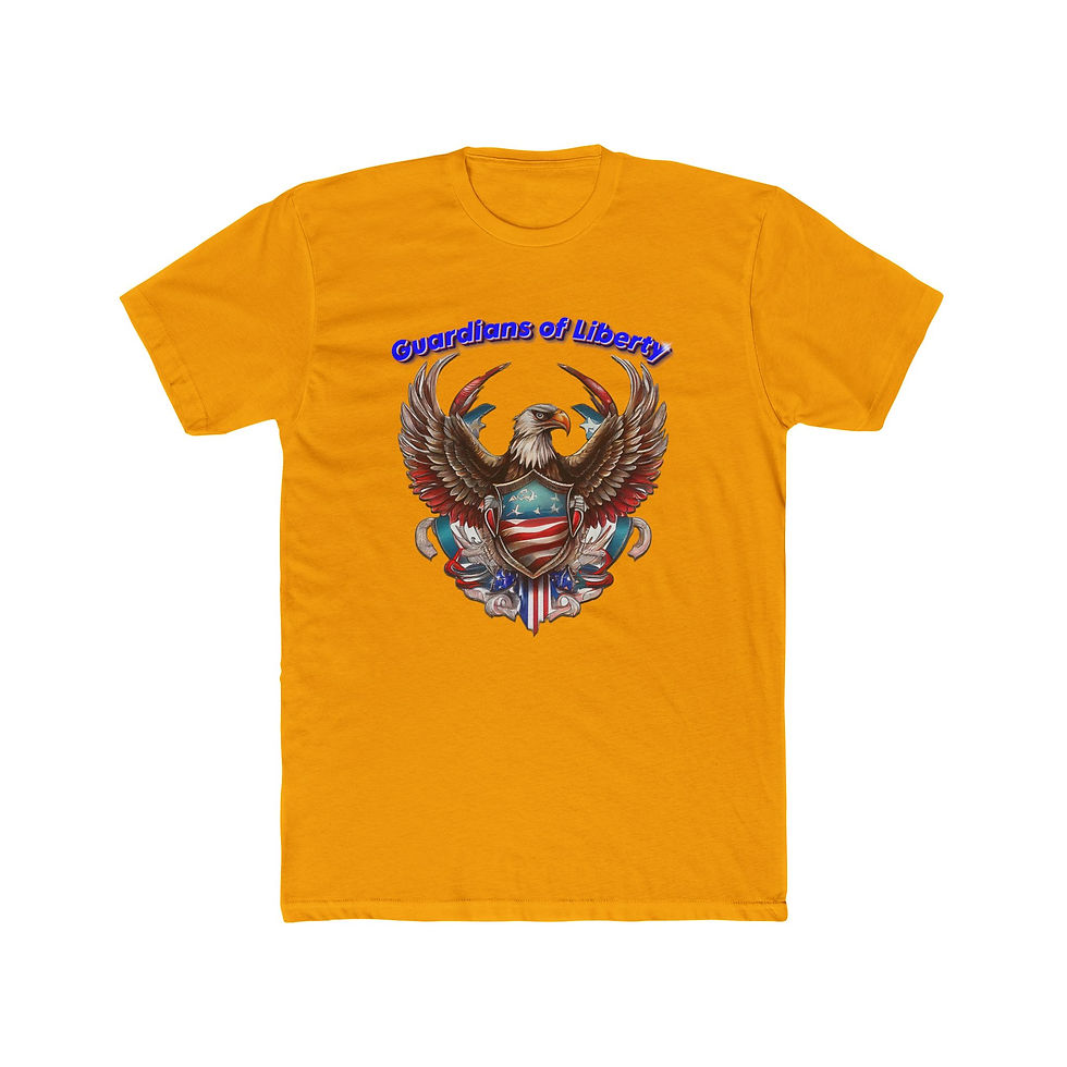 Thumbnail: Gold t-shirt with 'Guardian of Liberty' American eagle design.