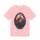 Thumbnail: Pink t-shirt, furry Easter bunny holding colorful egg in floral arch.