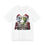 Thumbnail: White t-shirt with Jack Skellington, Grinch, Santa hats, 